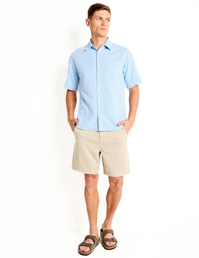 Camisa casual Contempo manga corta para hombre