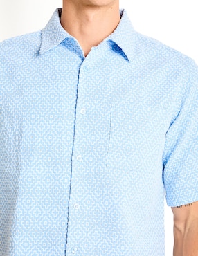 Camisa casual Contempo manga corta para hombre