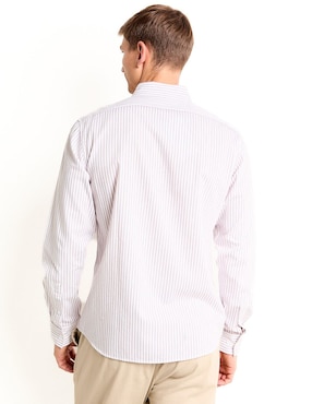 Camisa casual Contempo de algodón manga larga para hombre