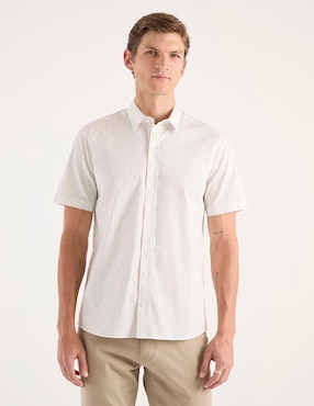 Camisa casual Contempo manga corta para hombre