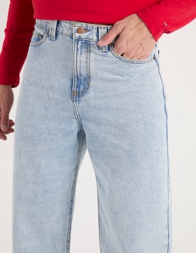 Jeans straight Contempo lavado claro para hombre