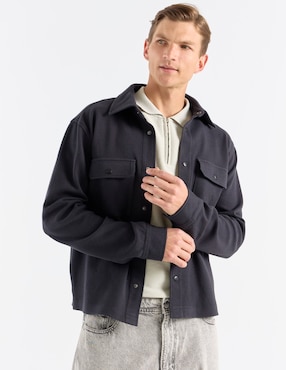 Sobrecamisa casual Contempo de manga larga para hombre
