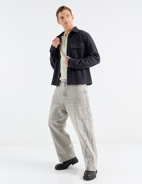 Sobrecamisa casual Contempo de manga larga para hombre
