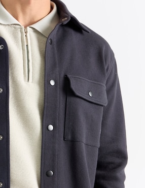 Sobrecamisa casual Contempo de manga larga para hombre