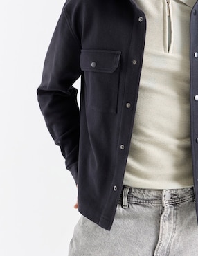 Sobrecamisa casual Contempo de manga larga para hombre