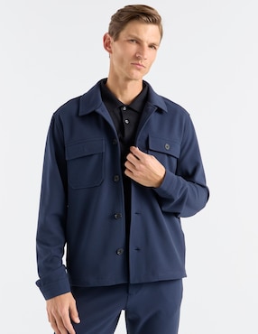 Camisa casual Contempo de algodón manga larga para hombre