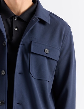 Camisa casual Contempo de algodón manga larga para hombre