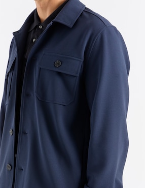 Camisa casual Contempo de algodón manga larga para hombre