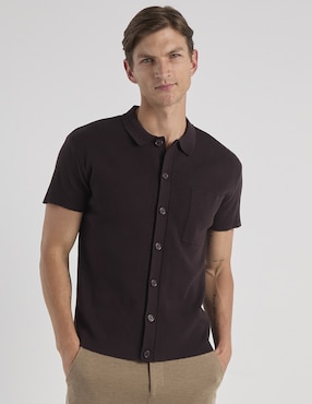 Camisa casual Contempo manga corta para hombre