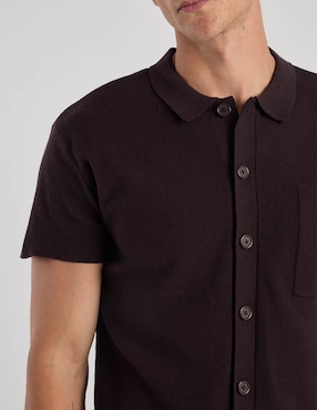 Camisa casual Contempo manga corta para hombre
