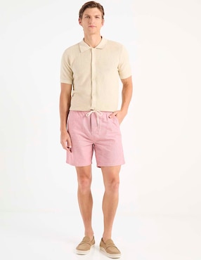 Camisa casual Contempo manga corta para hombre