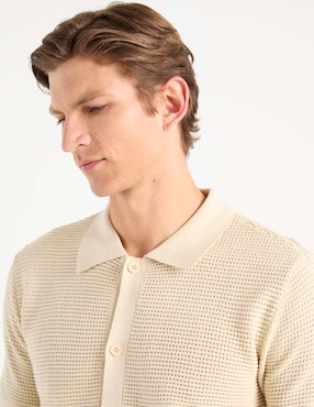 Camisa casual Contempo manga corta para hombre