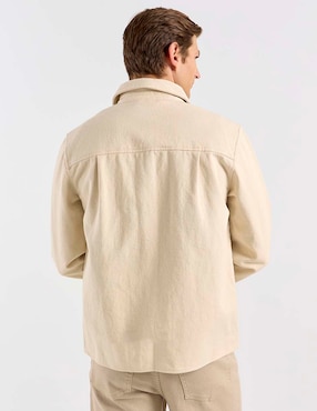 Sobrecamisa casual Contempo de mezclila manga larga para hombre