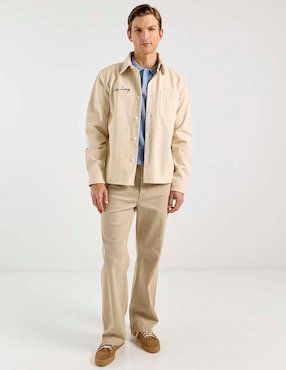 Sobrecamisa casual Contempo de mezclila manga larga para hombre