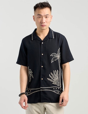 Camisa casual Contempo manga corta para hombre