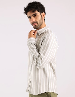 Camisa casual Contempo manga larga para hombre