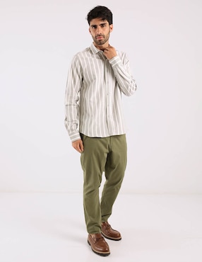 Camisa casual Contempo manga larga para hombre