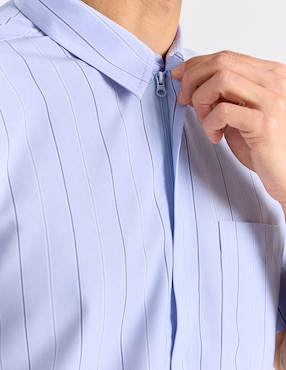 Camisa casual Contempo de algodón manga corta para hombre