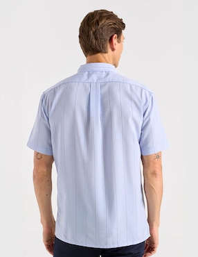 Camisa casual Contempo de algodón manga corta para hombre