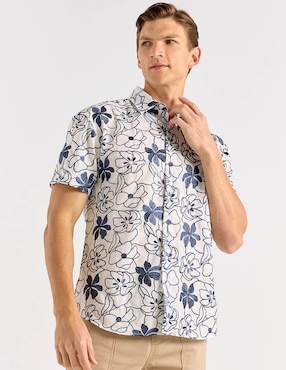 Camisa casual Contempo manga corta para hombre