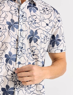 Camisa casual Contempo manga corta para hombre