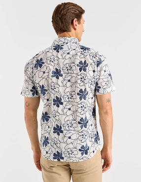 Camisa casual Contempo manga corta para hombre