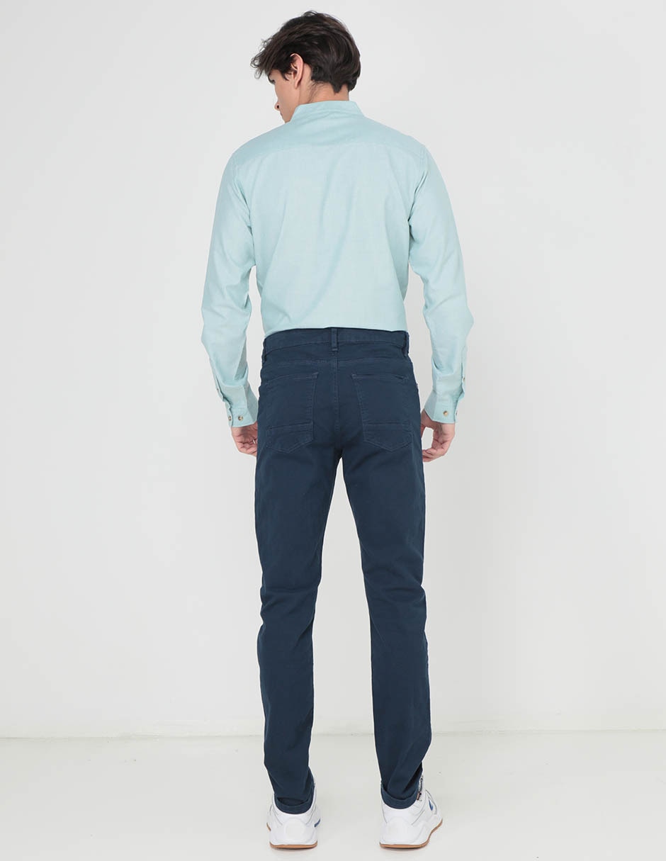 Pantalón slim de gabardina para hombre 6