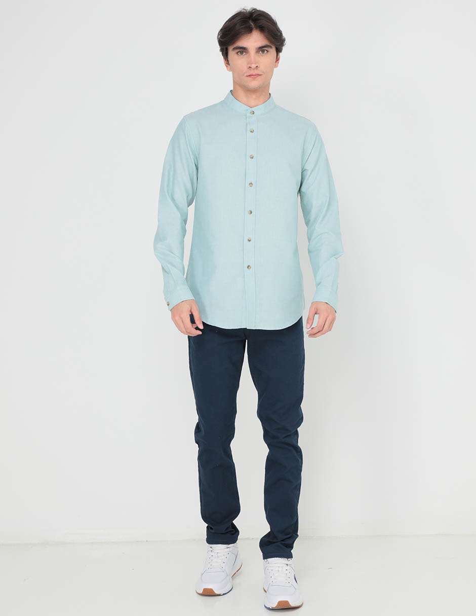 Pantalón slim de gabardina para hombre 7