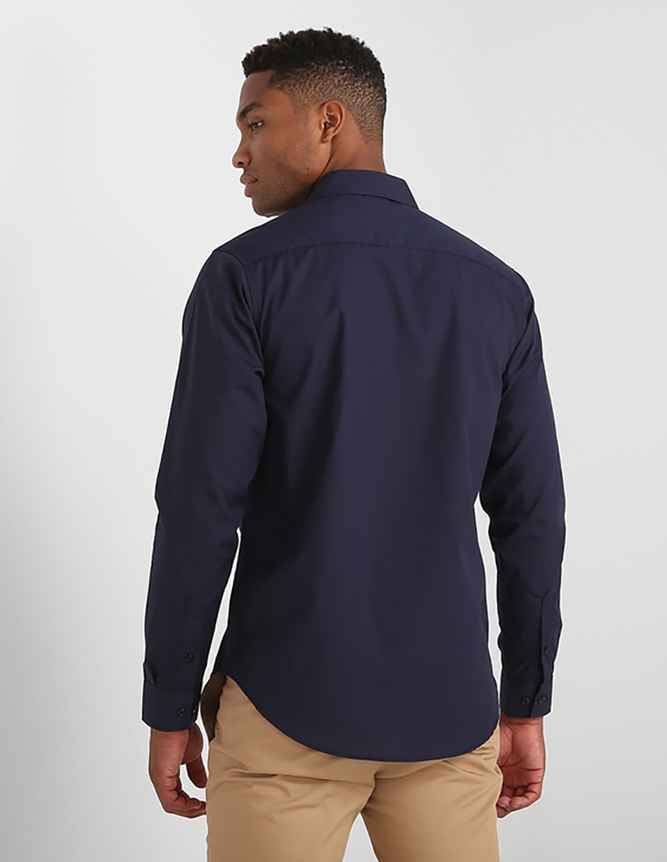 Camisa casual de algodón manga larga para hombre 6