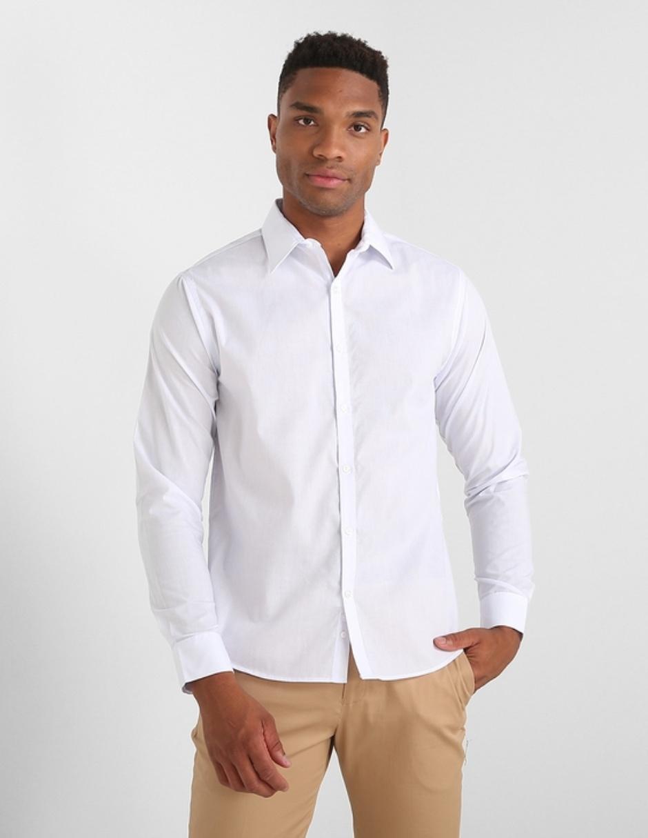 Camisa casual de algodón manga larga para hombre Camisa casual de algodón manga larga para hombre