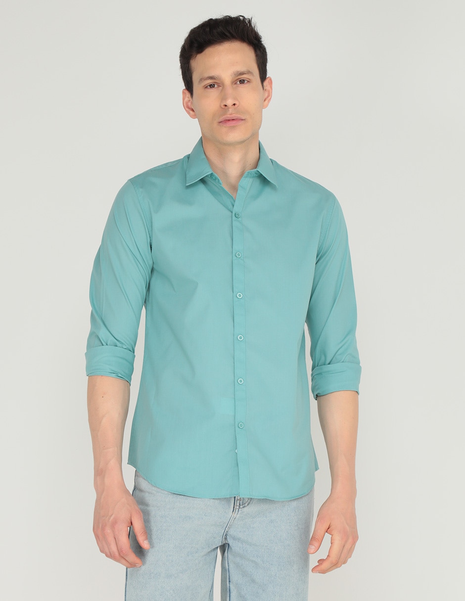 Sobrecamisa casual Contempo manga larga para hombre