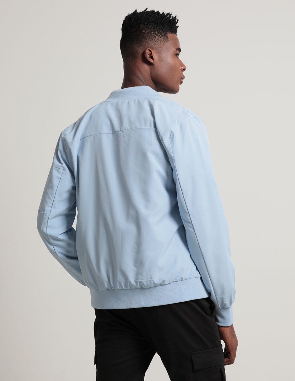 Chamarra bomber con bolsillos para hombre 2