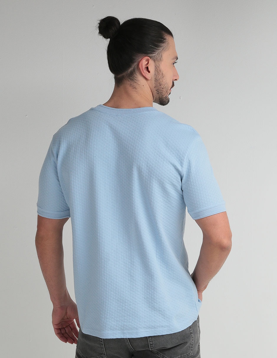 PLAYERA CONTEMPO, CH, DENIM CLARO LISO