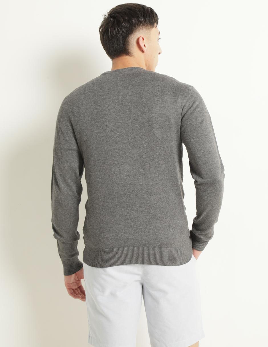 SUETER CONTEMP, EG, GRIS OBSCURO JASPE