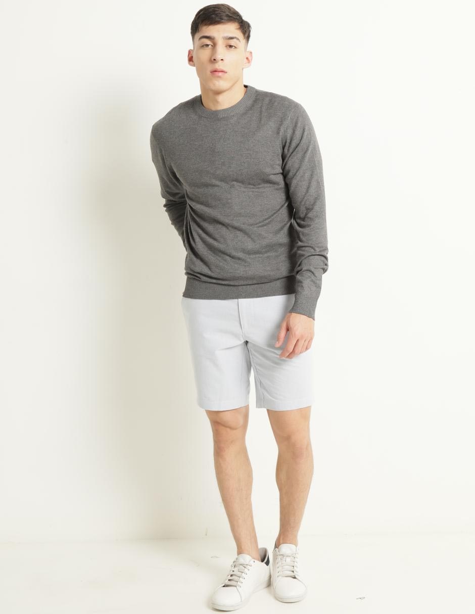 SUETER CONTEMP, EG, GRIS OBSCURO JASPE