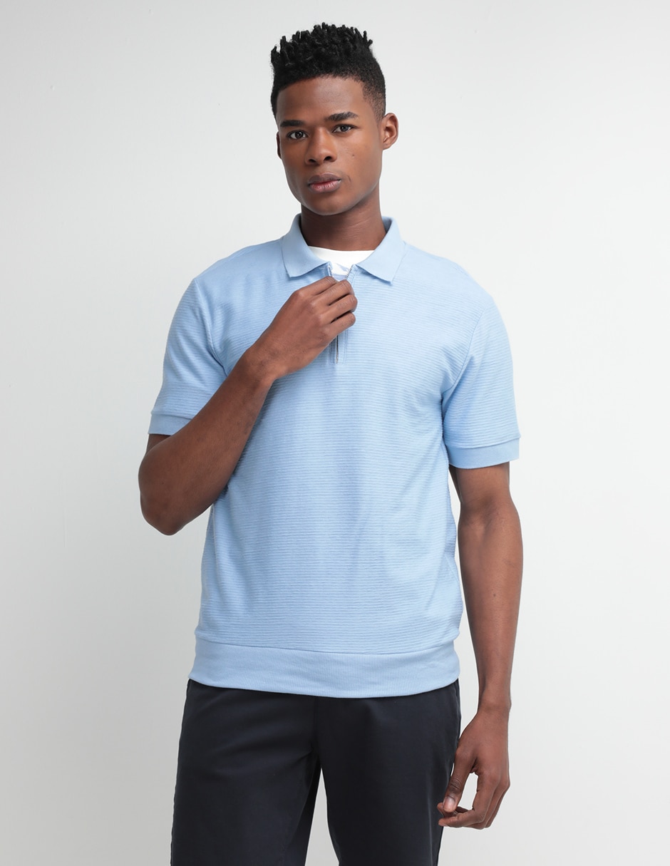 Simply Basic Playera Polo Hombre Negra Simply Basic Polo Negra