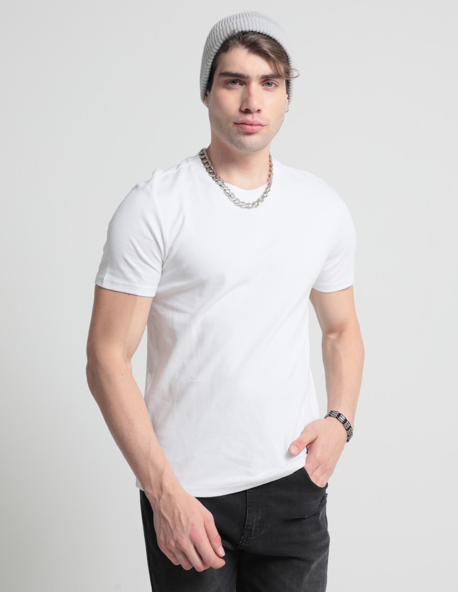 Playera cuello redondo para hombre