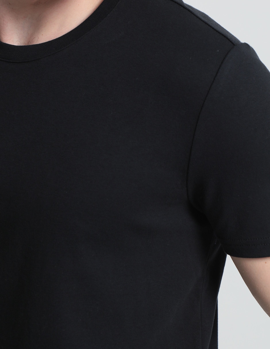 PLAYERA CONTEMPO, G, NEGRO LISO C REDON