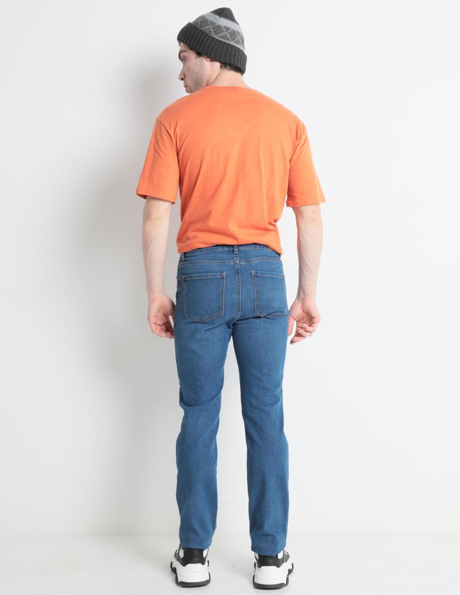 Jeans slim deslavado para hombre