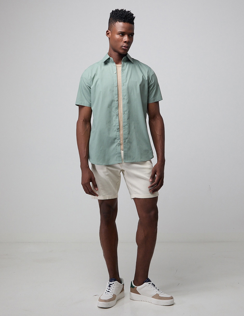 Camisa casual manga corta para hombre