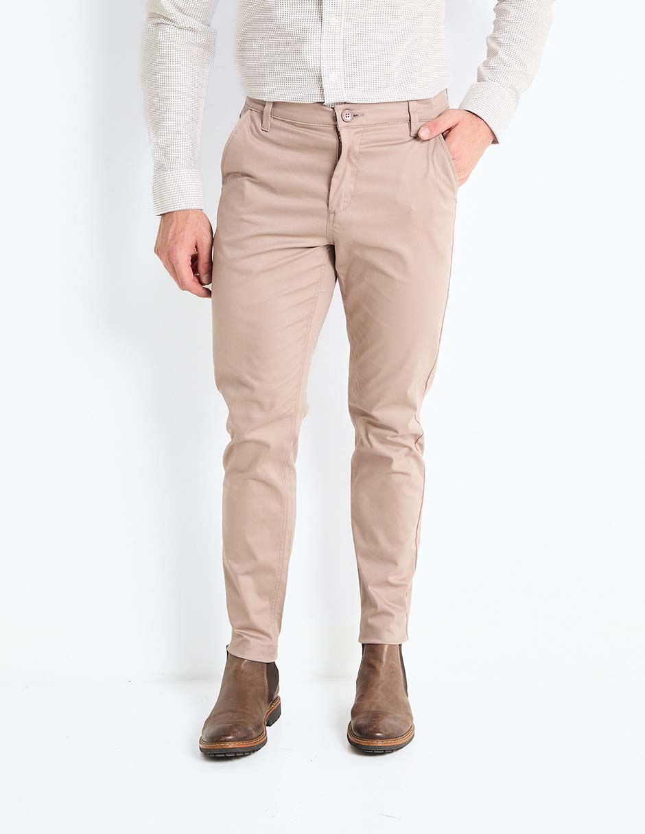 Slim Fit Vestir Para Hombre Pantalón Slim Fit Contempo De Algodón