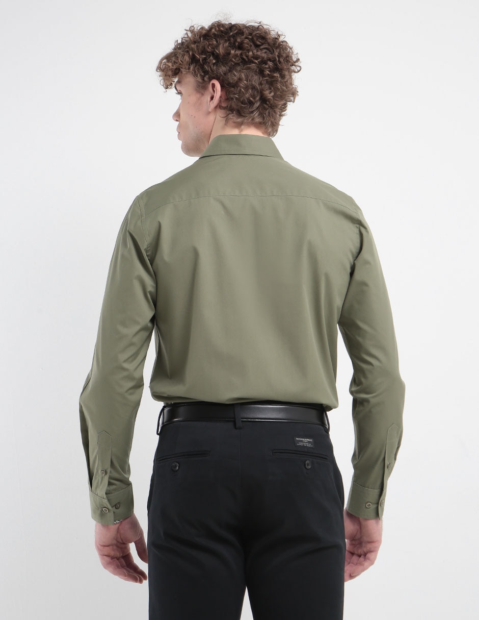 Camisa casual manga larga para hombre
