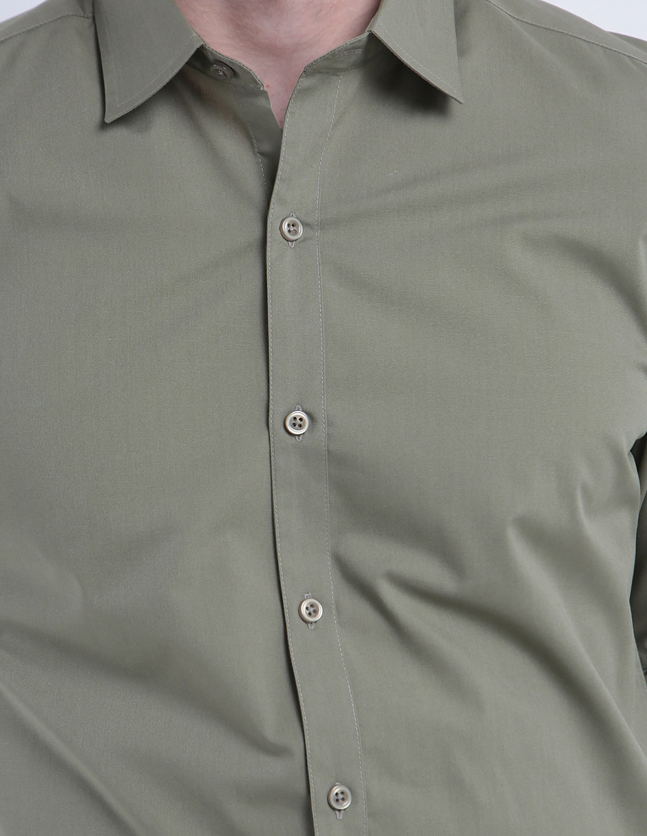 Camisa casual manga larga para hombre