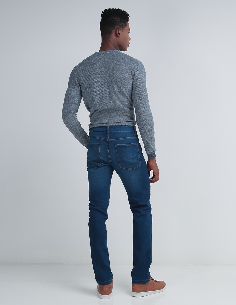 Jeans slim deslavado para hombre 2