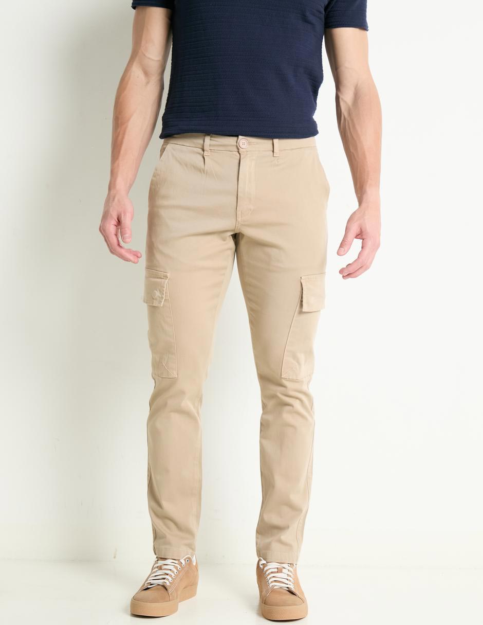 Pantalón cargo recto de algodón para hombre 1