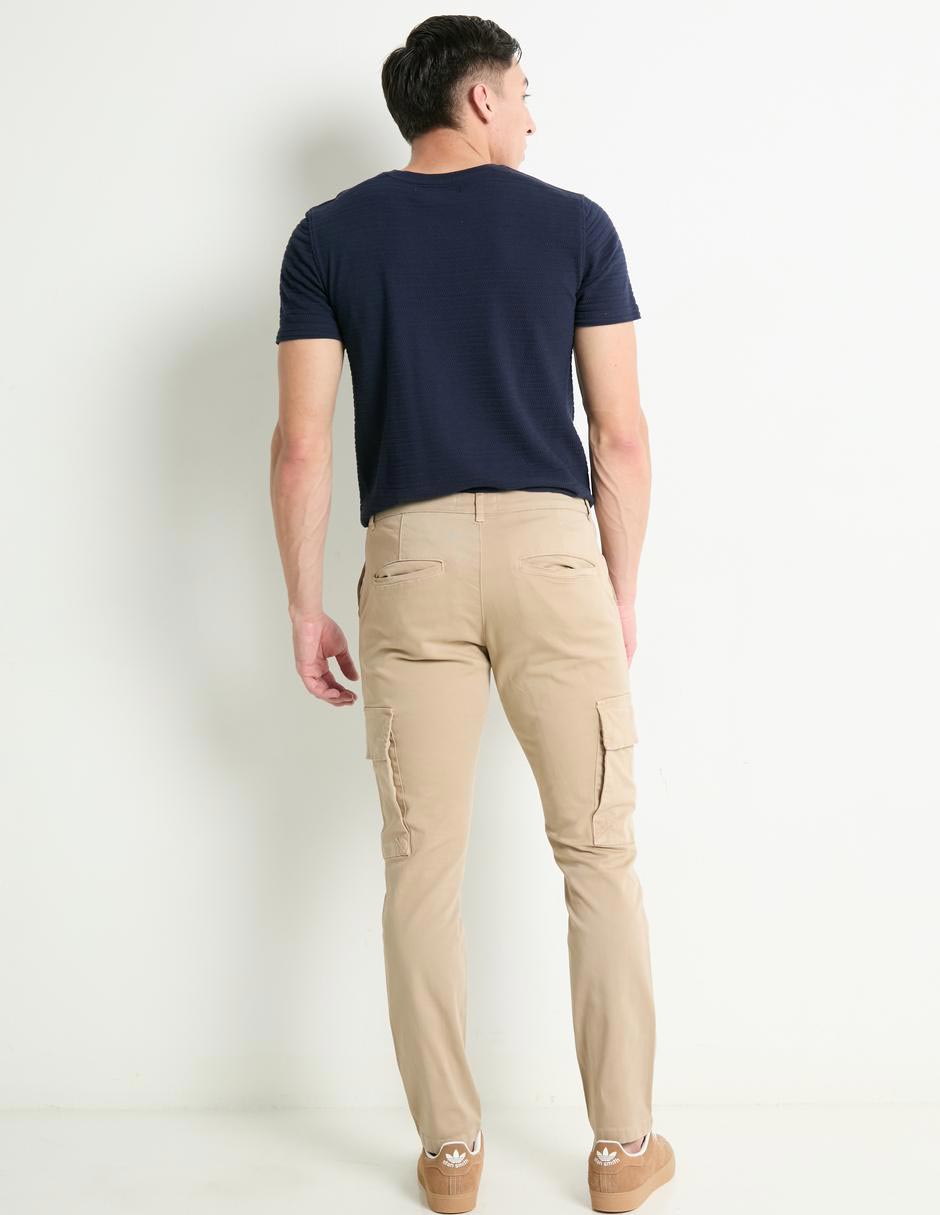 Pantalón cargo recto de algodón para hombre 2