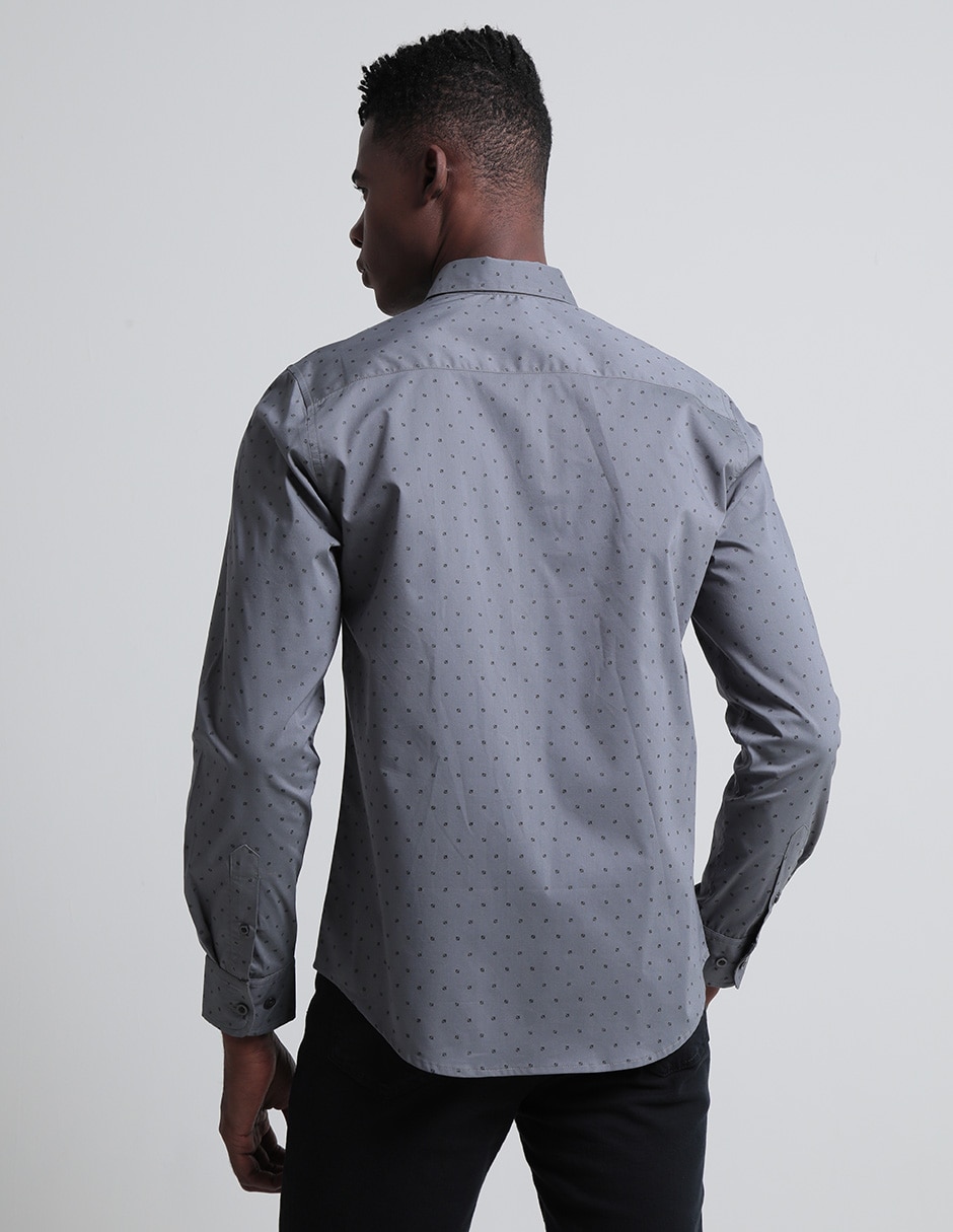 Camisa casual de algodón manga larga para hombre 2