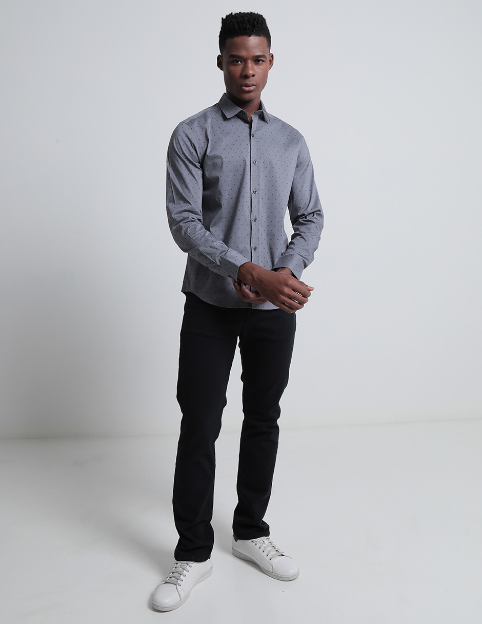 Camisa casual de algodón manga larga para hombre 3