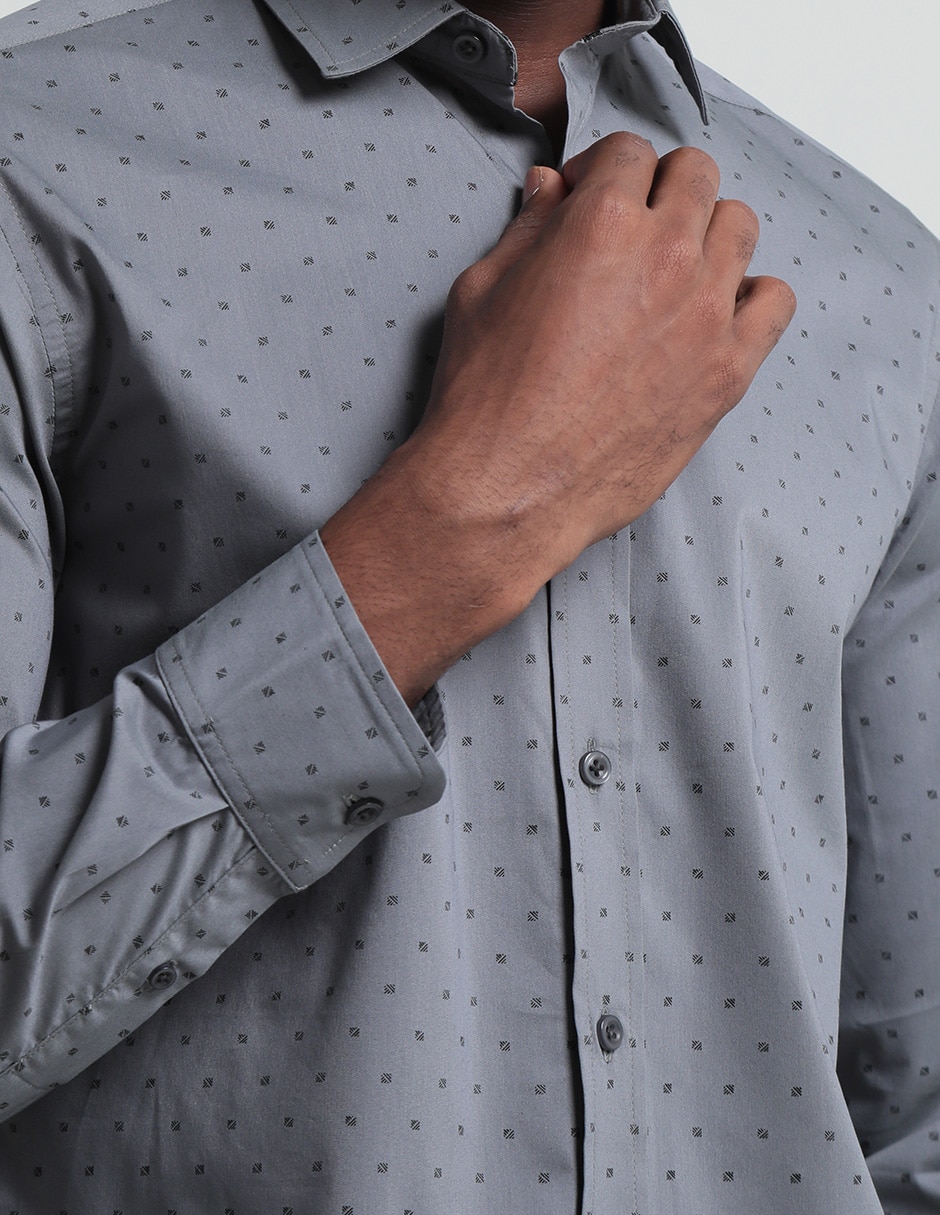 Camisa casual de algodón manga larga para hombre 4