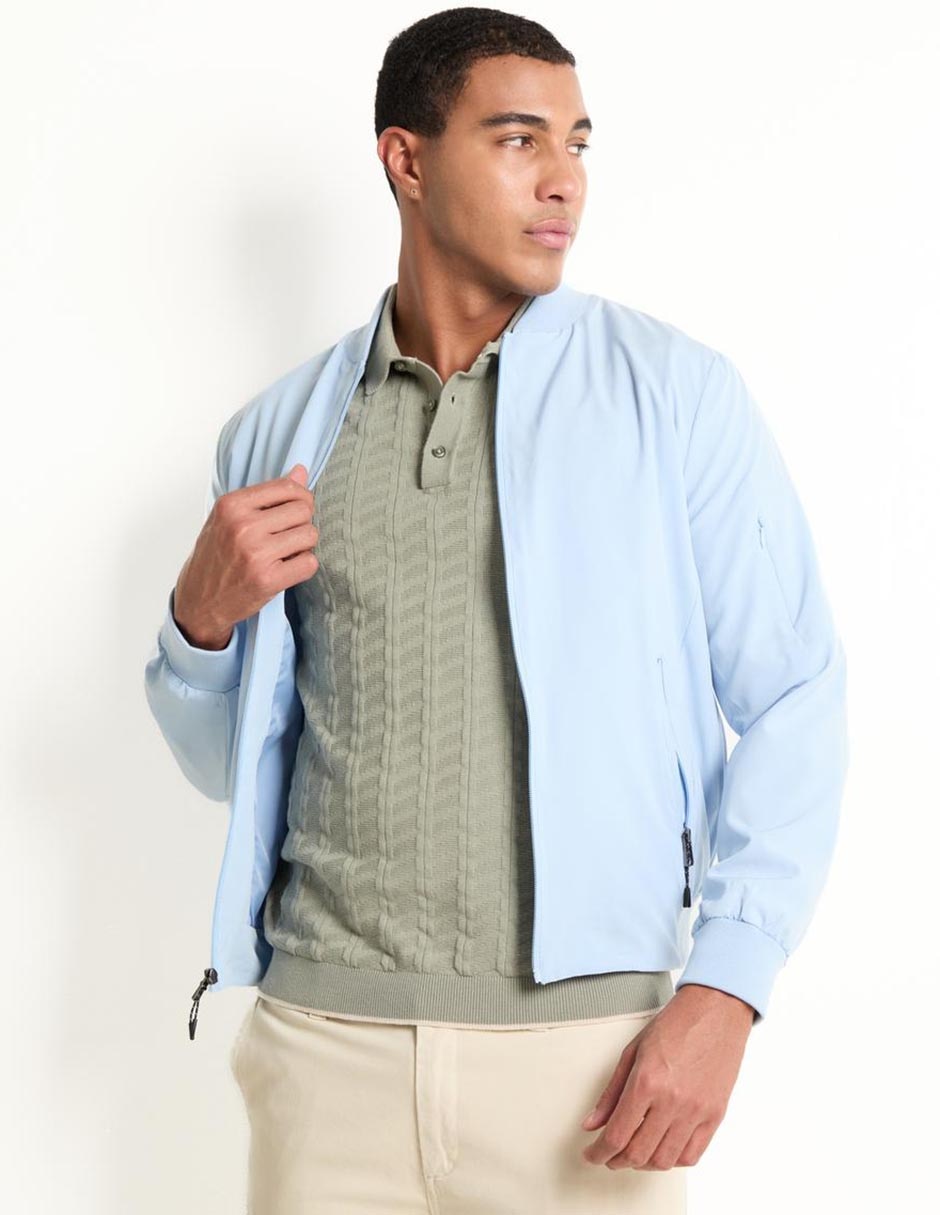 Chamarra casual con bolsillos para hombre Chamarra casual con bolsillos para hombre